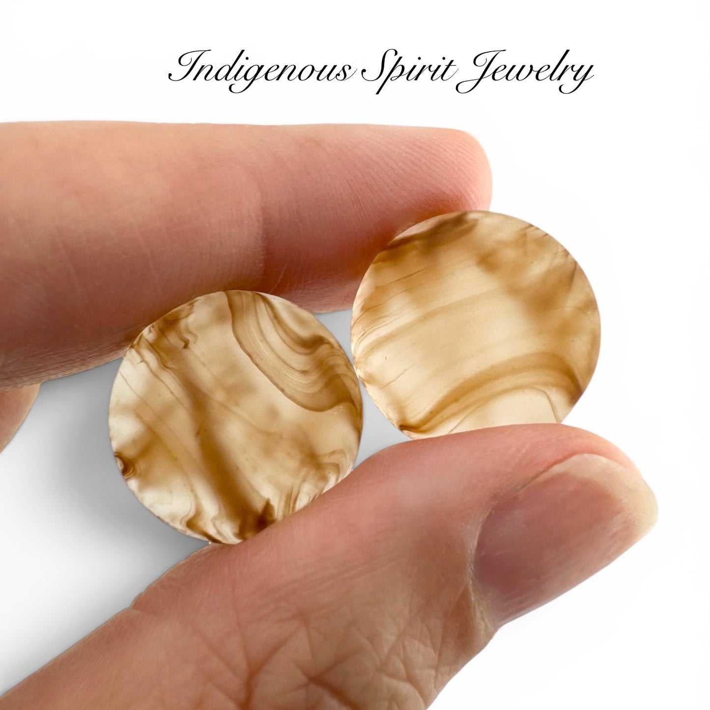 Swirl Design Circle Matte Cabochons (18 mm)