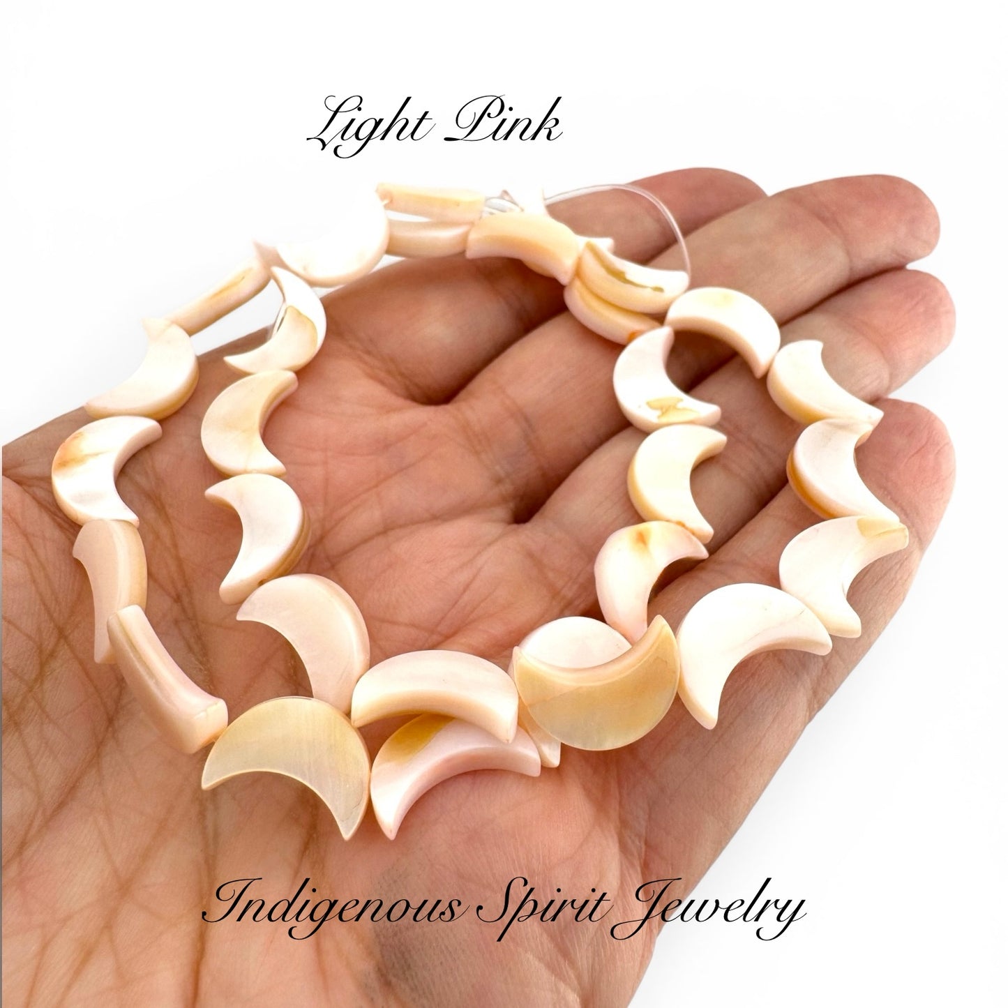 Mother Of Pearl Shell Moons (8mm x 11mm)
