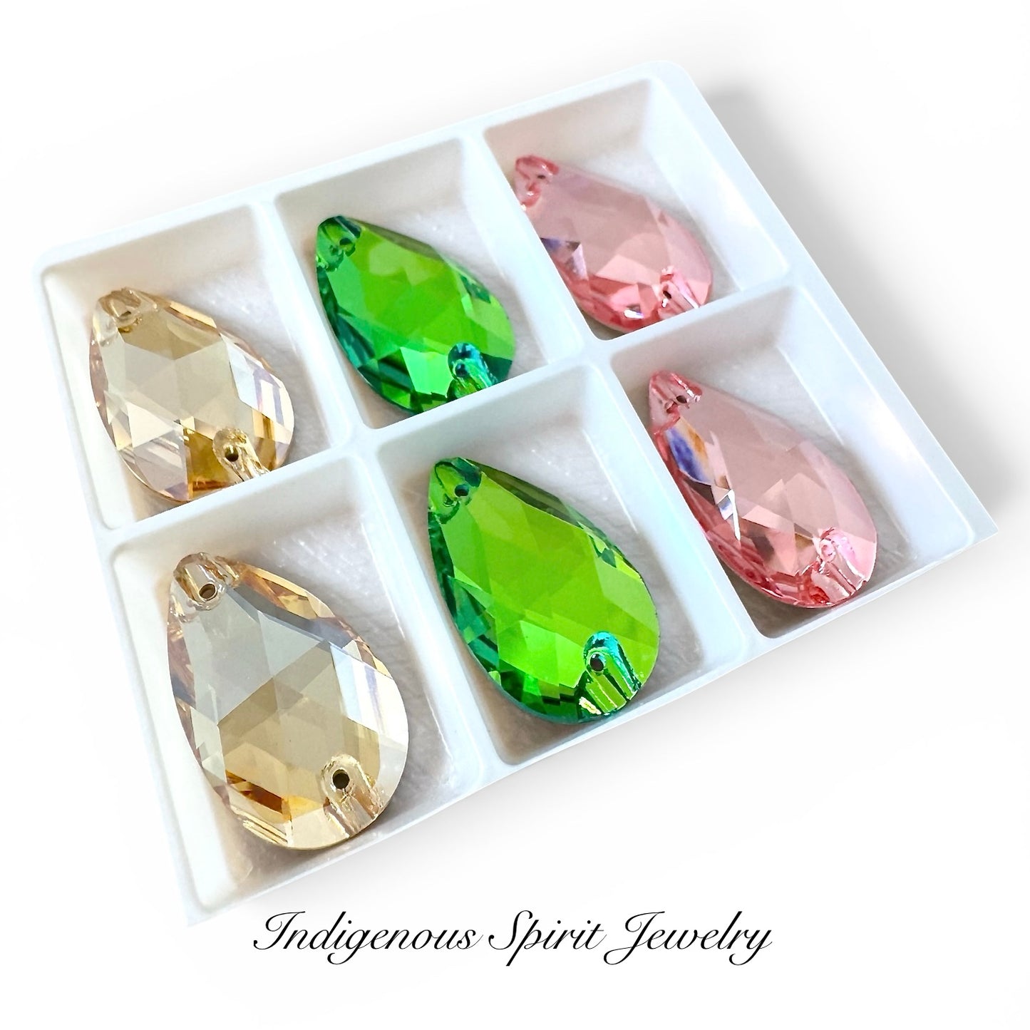 Moss & Petals K9 Crystal Cabochons Set (3 pairs)