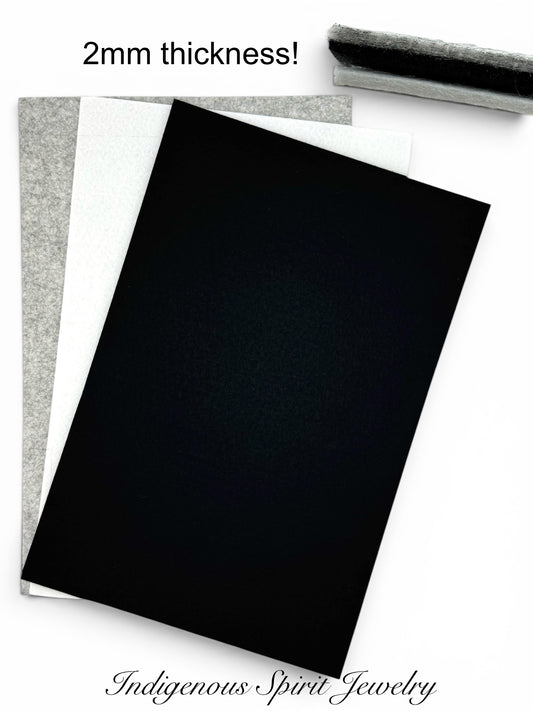 2mm Premium Non-Woven Stiff Felt Sheets by Beadwork Pro Supply Co.