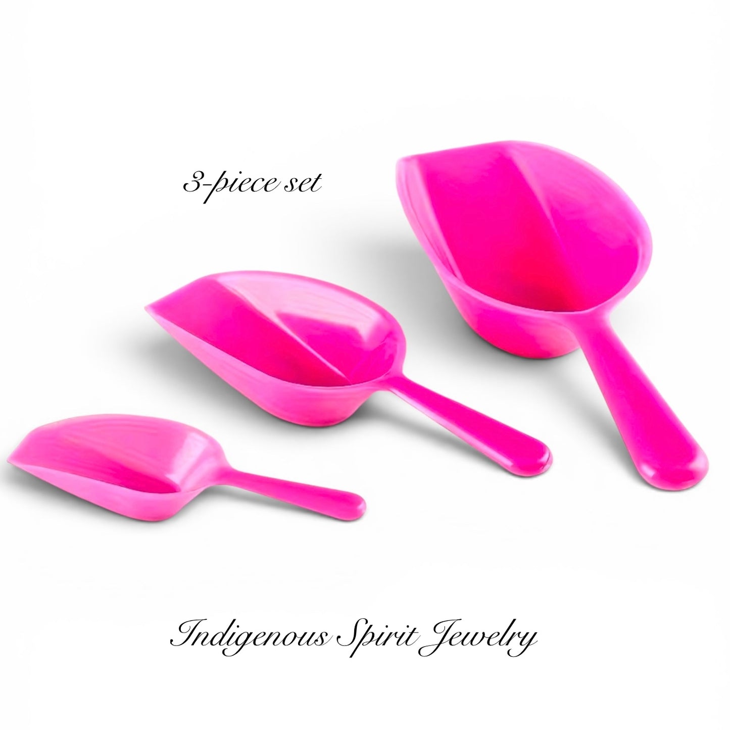 Mini Plastic Bead Scoops – Set of 3