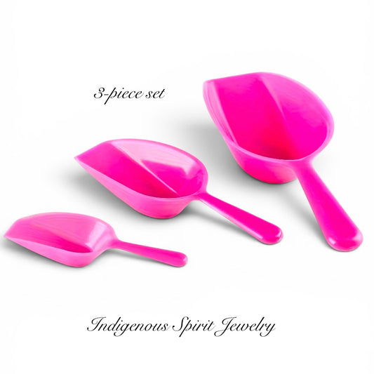 Mini Plastic Bead Scoops – Set of 3
