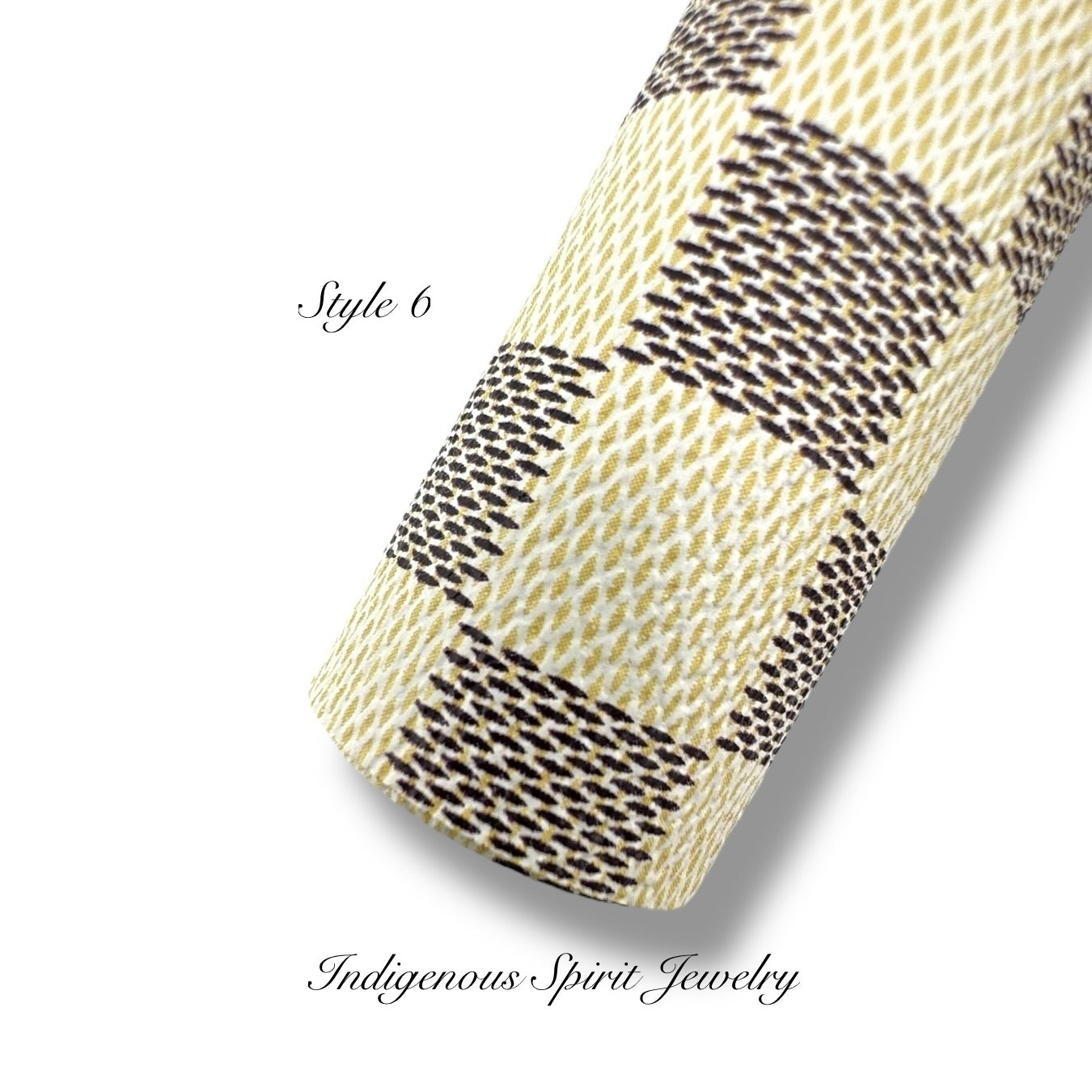 Style 1 - Fancy Letter Faux Leather Backing