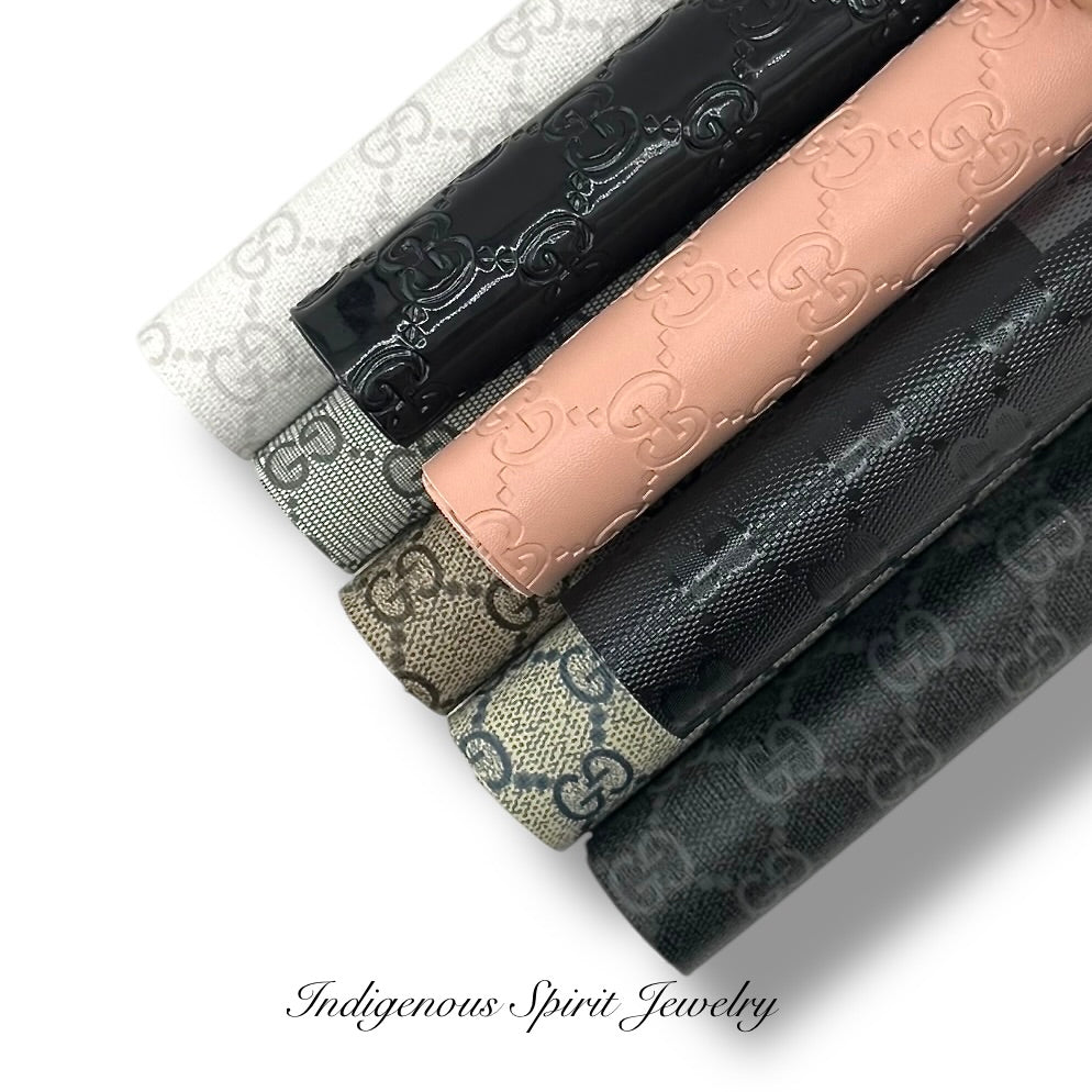 Style 2 - Fancy Letter Faux Leather Backing