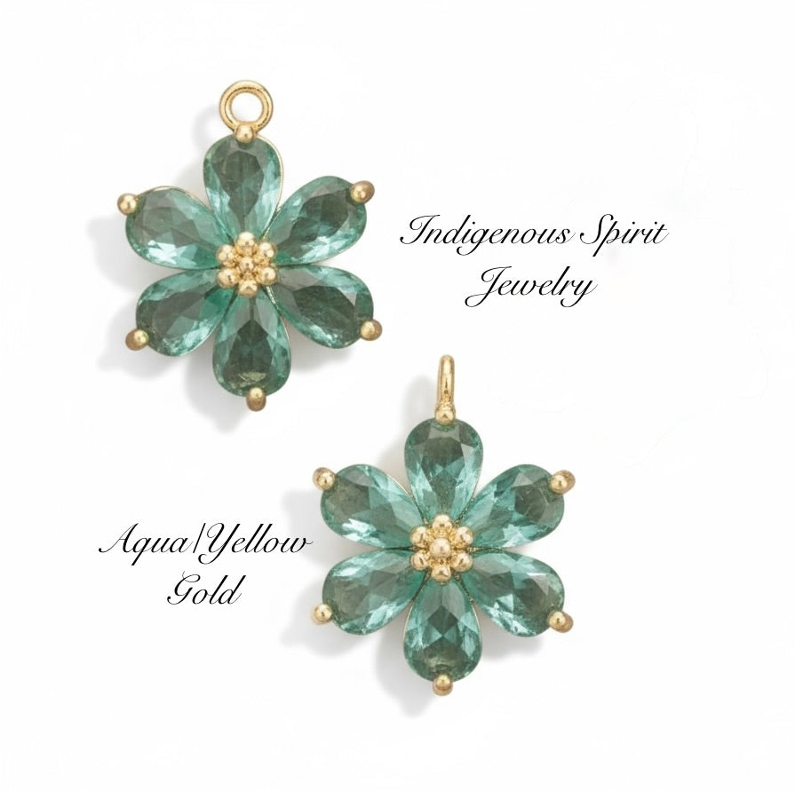 18k Gold Plated Flower Charms