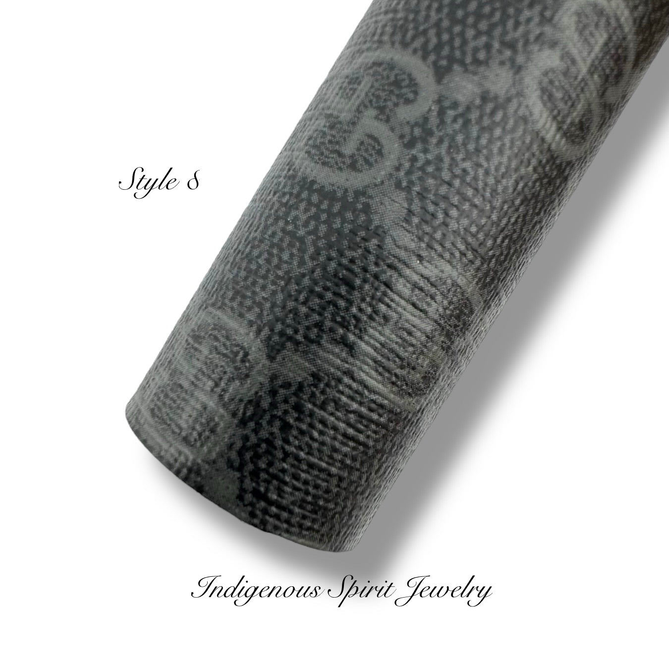 Style 2 - Fancy Letter Faux Leather Backing