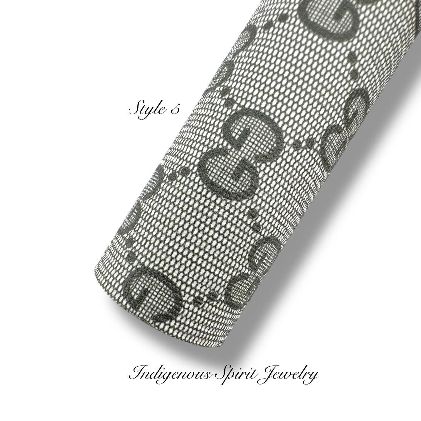 Style 2 - Fancy Letter Faux Leather Backing