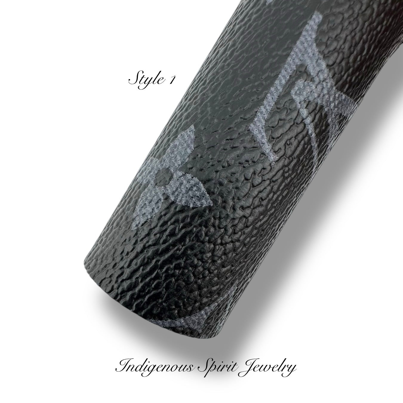 Style 1 - Fancy Letter Faux Leather Backing