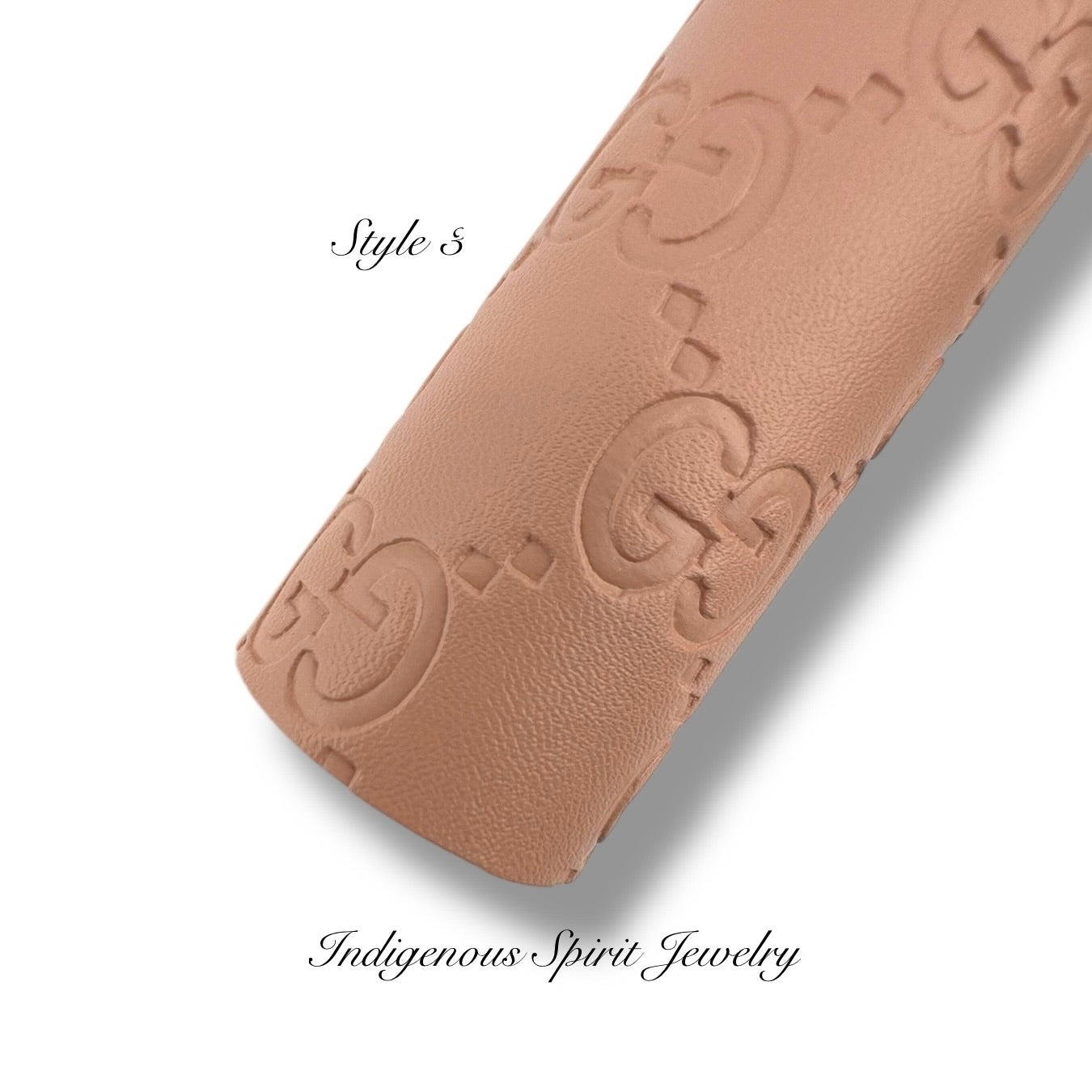 Style 2 - Fancy Letter Faux Leather Backing