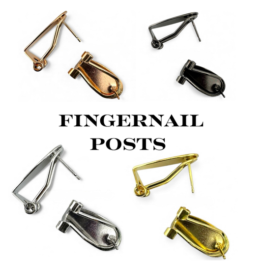 Fingernail Posts - Gold, Silver & Rose Gold Plated