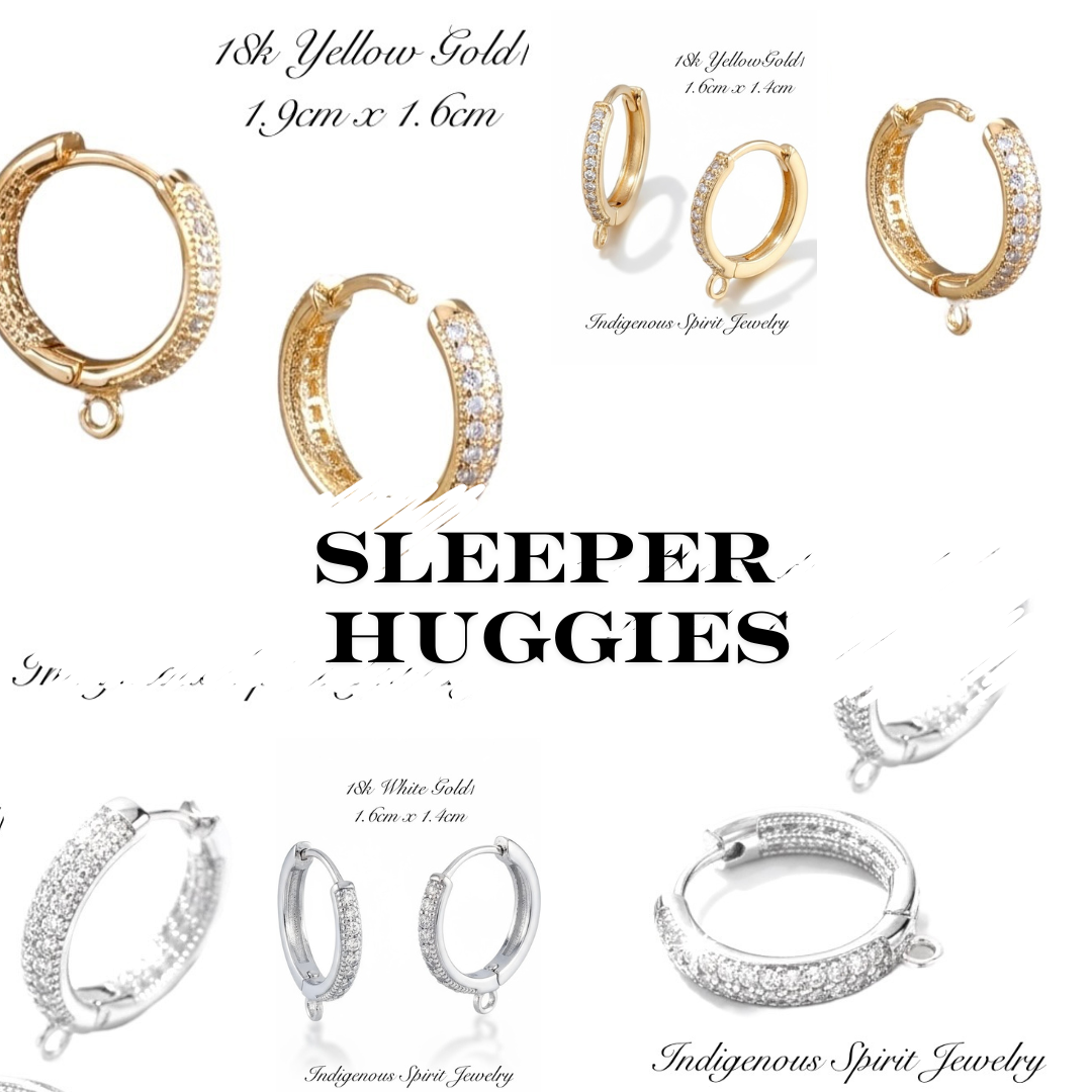 Sleeper Style Huggies - 18k Gold Plated Findings
